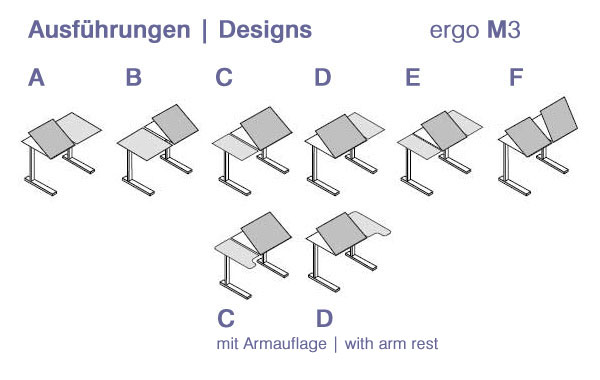 Ausf&uuml;hrungen ergo M3