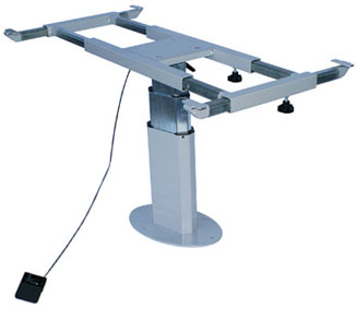 Teleskop-Tischfuss mit Tischverschiebe-Einheit